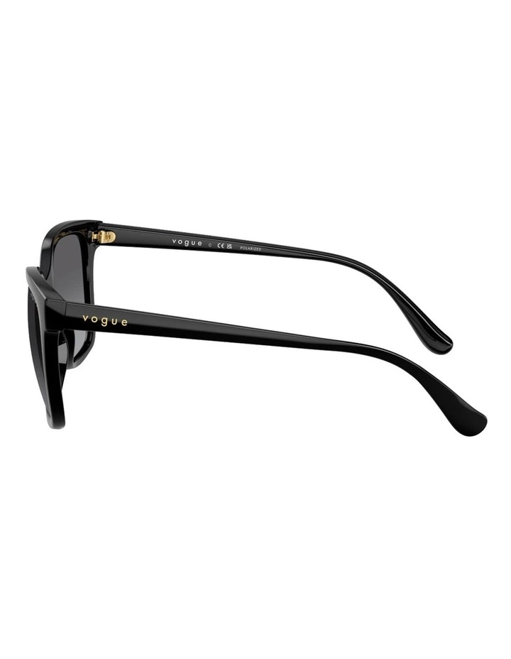 Vogue Eyewear Injected Polarised Sunglasses in Black image 3