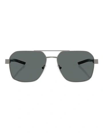 Metal Polarised Sunglasses in Silver