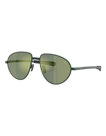 Vizla Metal Sunglasses in Green
