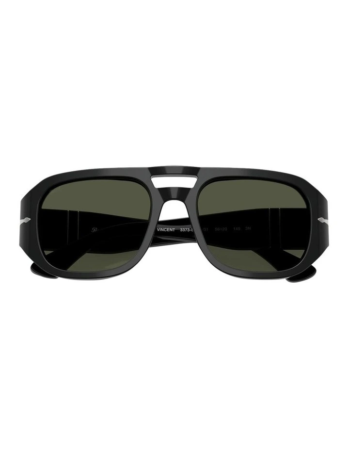 Vincent Acetate PO3373S Sunglasses in Black image 5