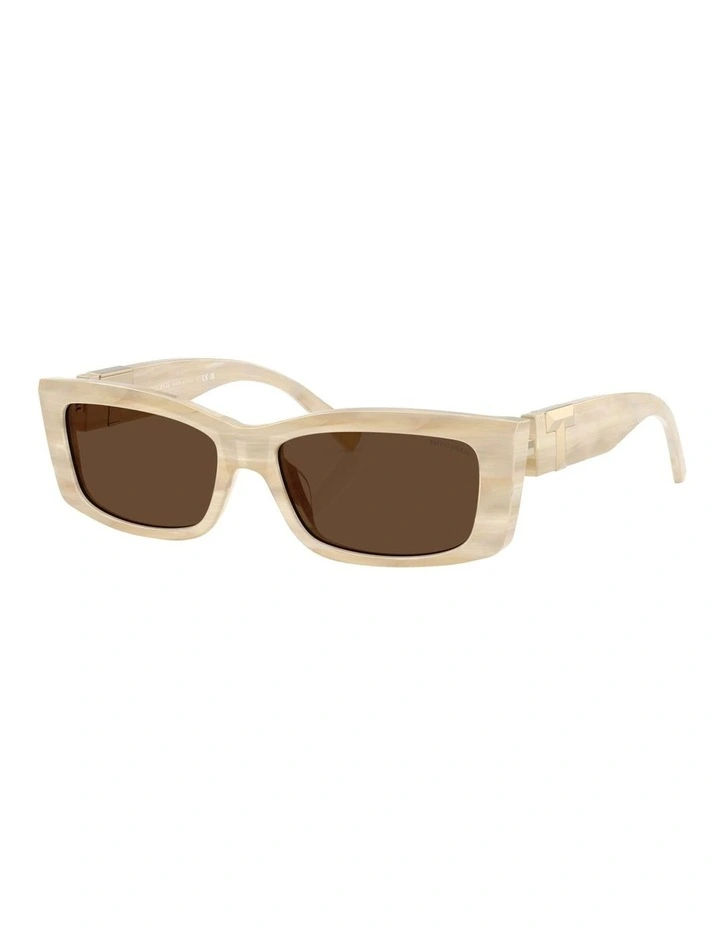 Acetate Sunglasses in Beige image 1
