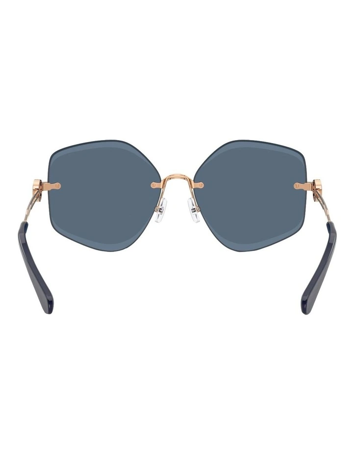 Metal Sunglasses in Gold image 4