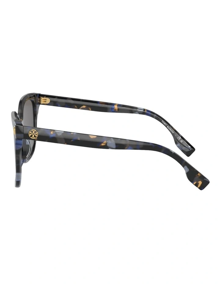 Acetate Polarised Sunglasses in Blue image 3