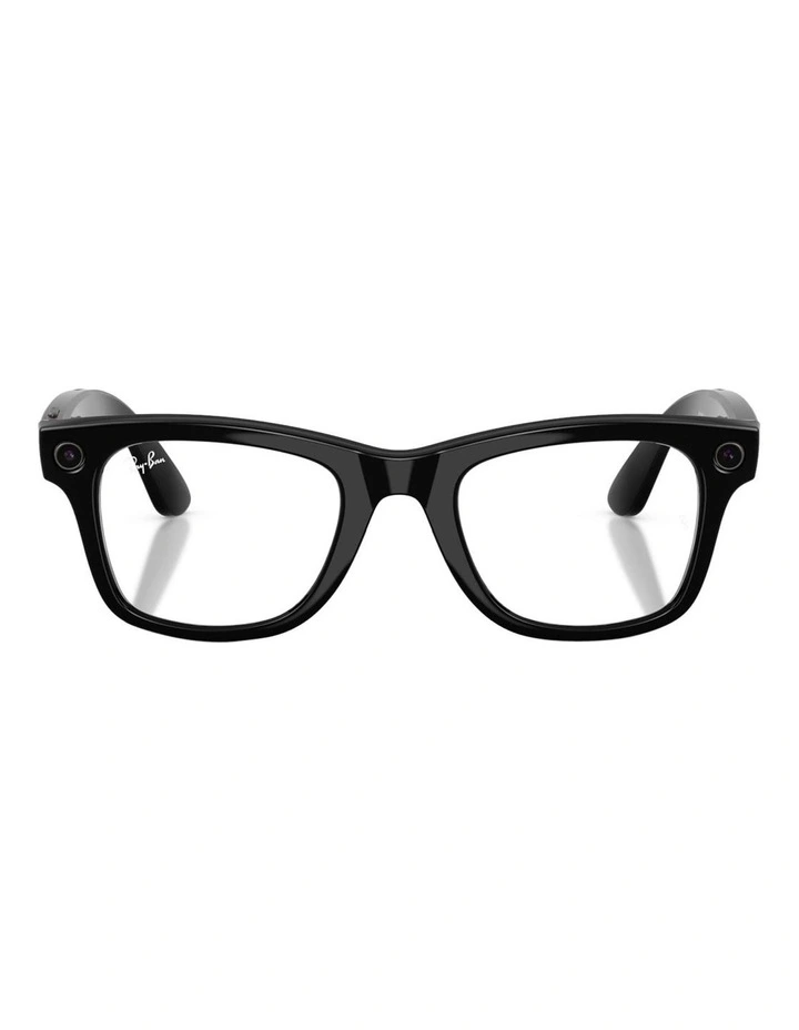 Meta Wayfarer Injected Sunglasses in Black image 1
