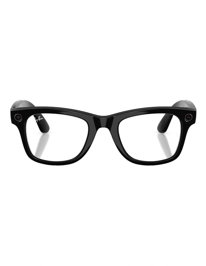 Meta Wayfarer Injected Sunglasses in Black image 2