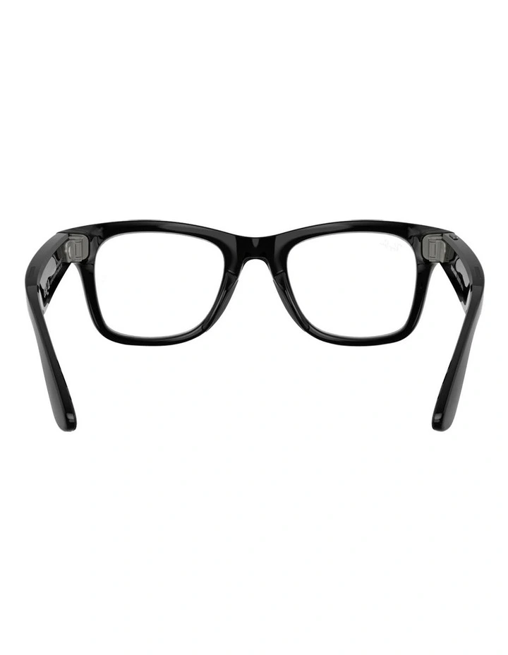Meta Wayfarer Injected Sunglasses in Black image 4