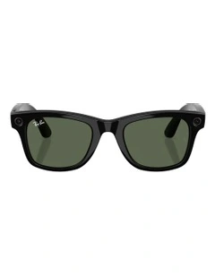 Ray-Ban Ray-Ban | Meta Wayfarer Injected Sunglasses in Black