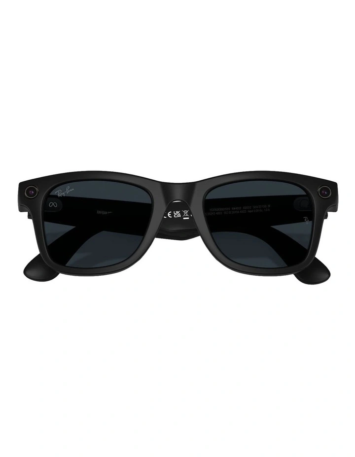Meta Wayfarer Injected Sunglasses in Black image 7