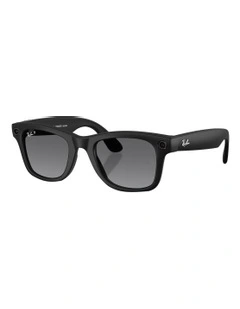 Ray-Ban Ray-Ban | Meta Wayfarer Injected Polarised Sunglasses in Black