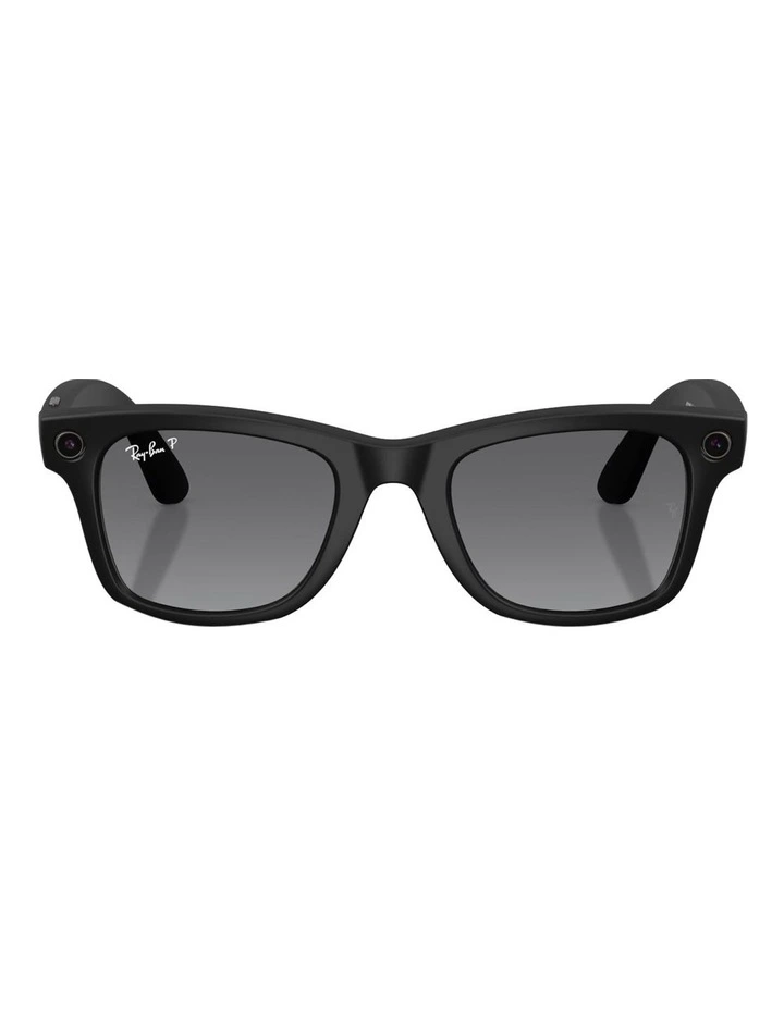 Ray-Ban Ray-Ban | Meta Wayfarer Injected Polarised Sunglasses in Black image 2