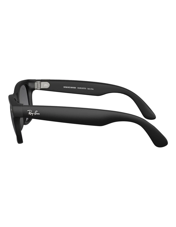 Ray-Ban Ray-Ban | Meta Wayfarer Injected Polarised Sunglasses in Black image 3