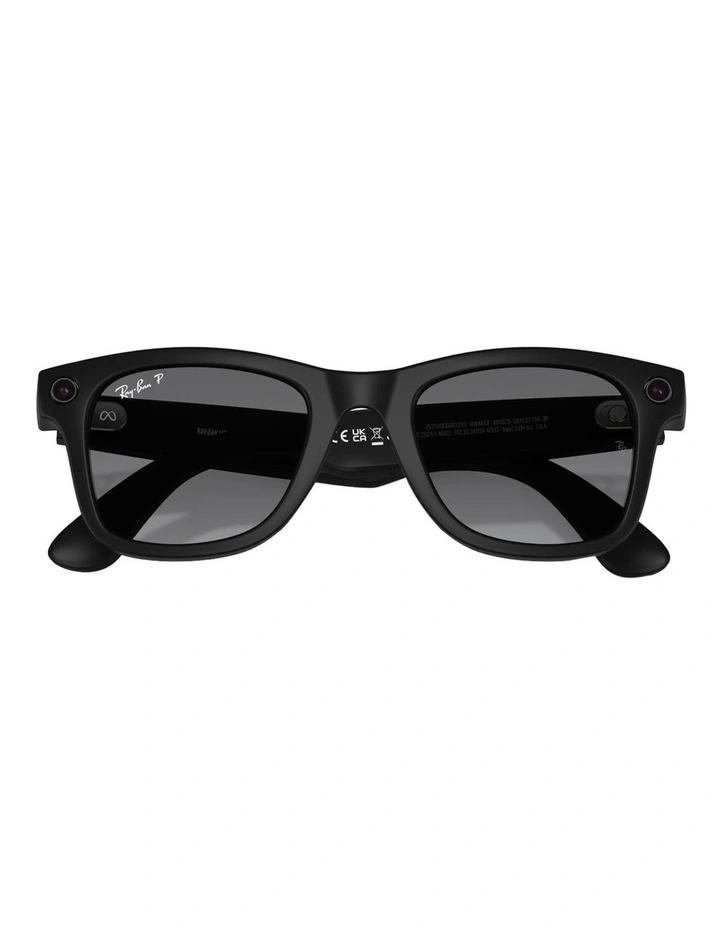 Ray-Ban Ray-Ban | Meta Wayfarer Injected Polarised Sunglasses in Black image 4