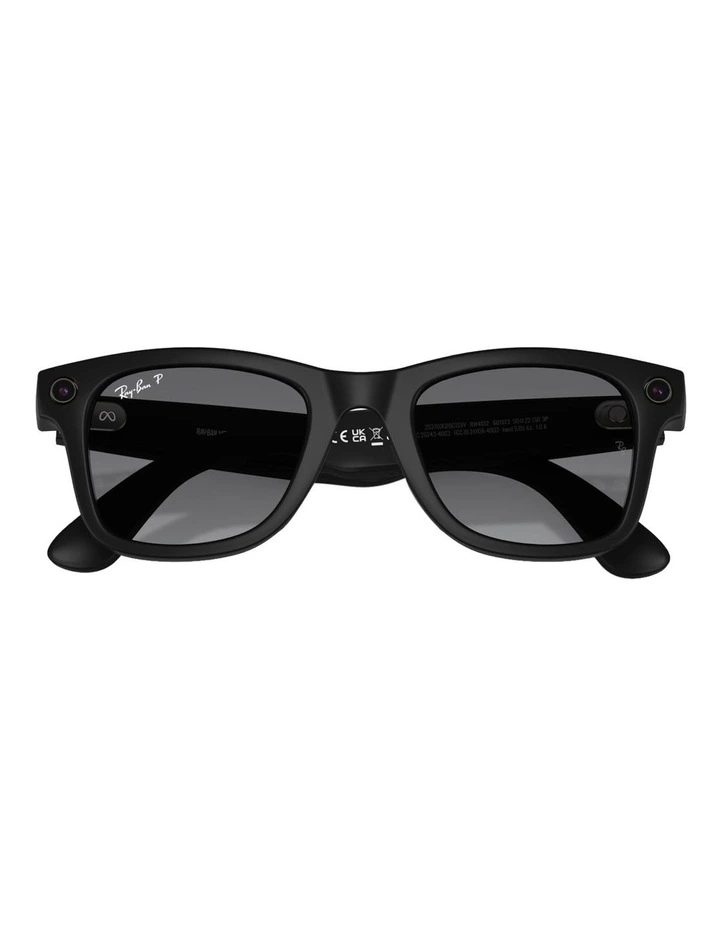 Ray-Ban Ray-Ban | Meta Wayfarer Injected Polarised Sunglasses in Black image 5