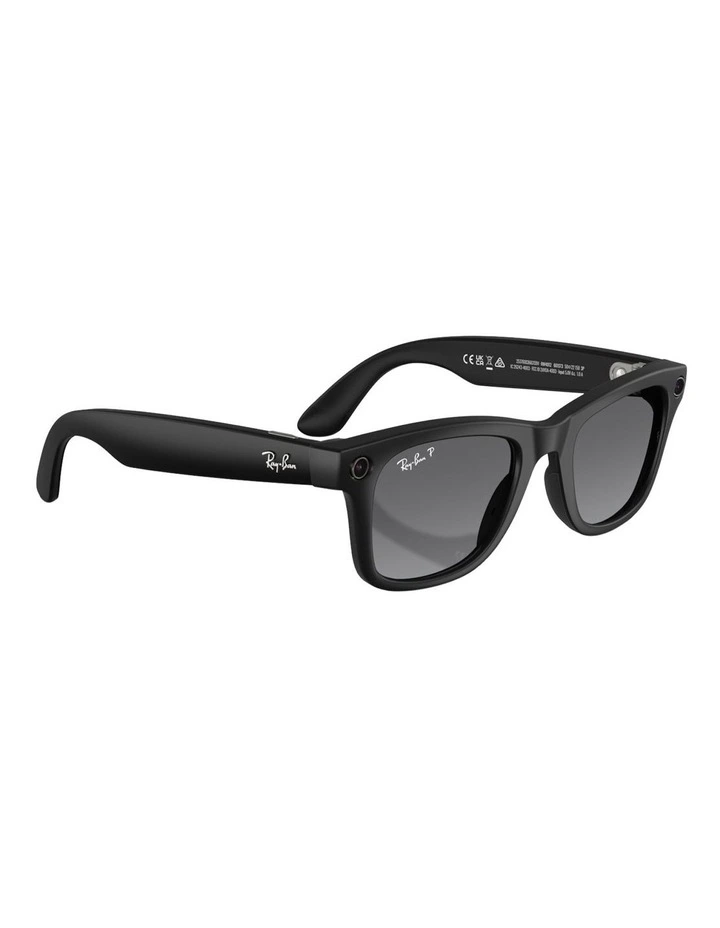 Ray-Ban Ray-Ban | Meta Wayfarer Injected Polarised Sunglasses in Black image 6