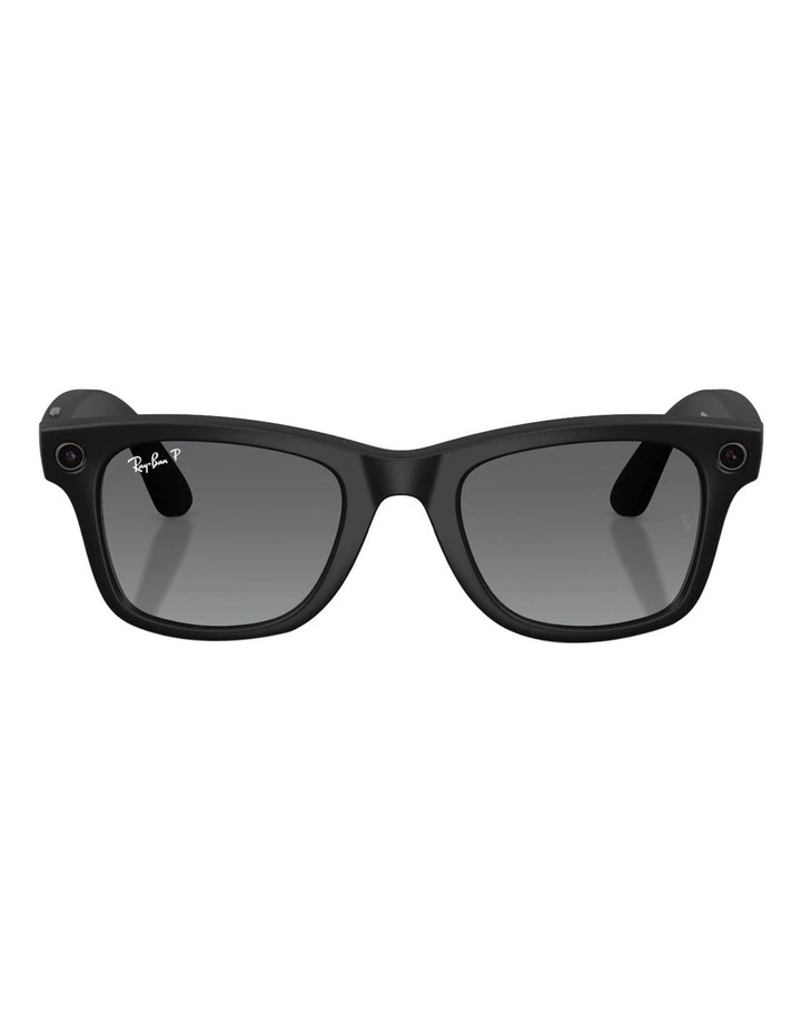 Ray-Ban Ray-Ban | Meta Wayfarer Injected Polarised Sunglasses in Black image 2
