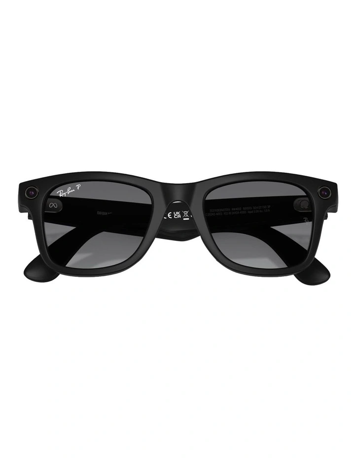Ray-Ban Ray-Ban | Meta Wayfarer Injected Polarised Sunglasses in Black image 5