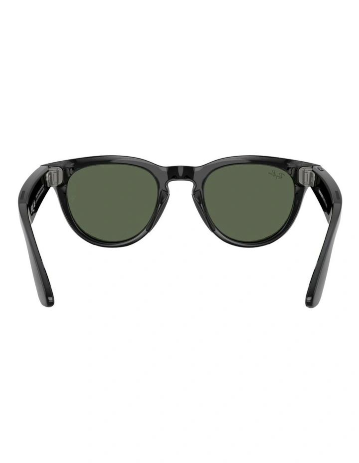 Ray-Ban Ray-Ban | Meta Low Bridge Fit Headliner Injected Sunglasses in Black image 4