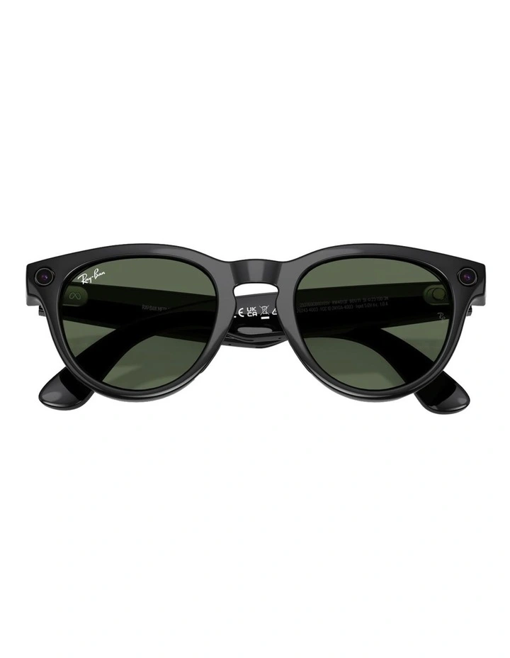 Ray-Ban Ray-Ban | Meta Low Bridge Fit Headliner Injected Sunglasses in Black image 5