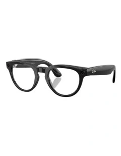 Ray-Ban Ray-Ban | Meta Low Bridge Fit Headliner Injected Sunglasses in Black