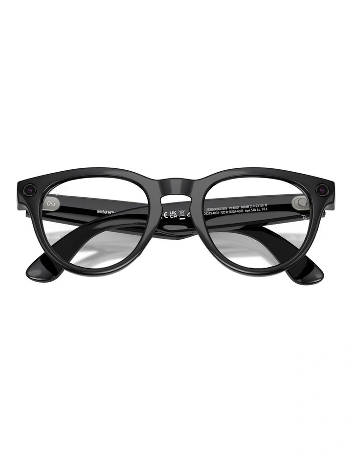 Ray-Ban Ray-Ban | Meta Low Bridge Fit Headliner Injected Sunglasses in Black image 5