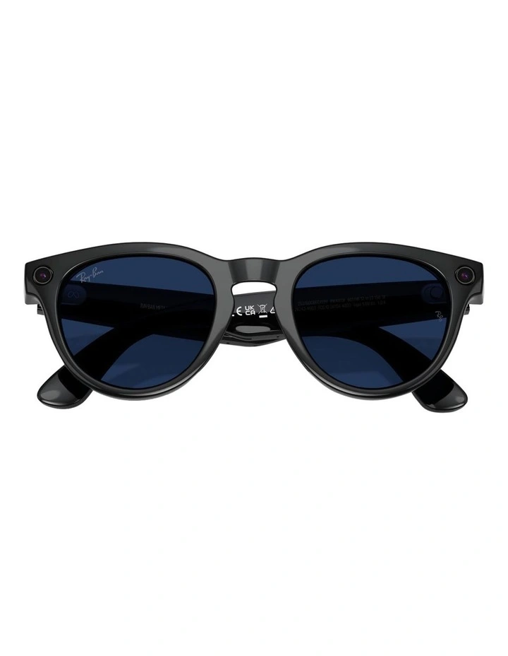 Ray-Ban Ray-Ban | Meta Low Bridge Fit Headliner Injected Sunglasses in Black image 7