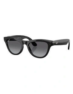 Ray-Ban Ray-Ban | Meta Skyler Injected Polarised Sunglasses in Black