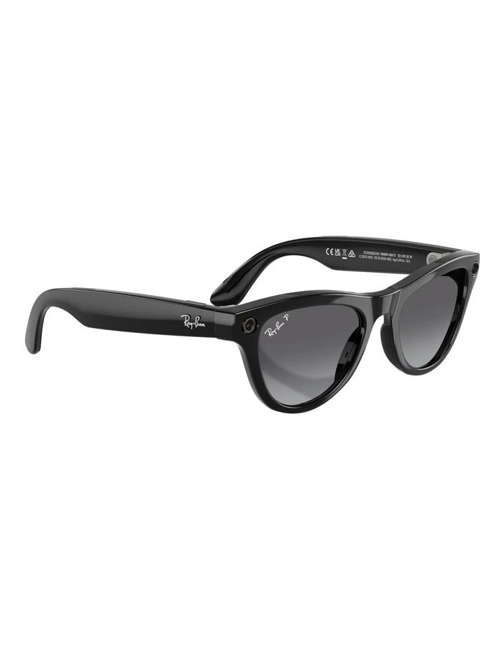 Ray-Ban Ray-Ban | Meta Skyler Injected Polarised Sunglasses in Black image 6