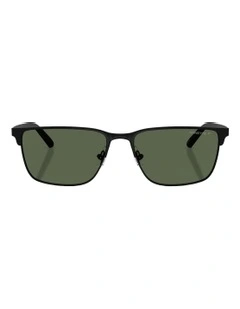Hampere Metal Polarised Sunglasses in Black