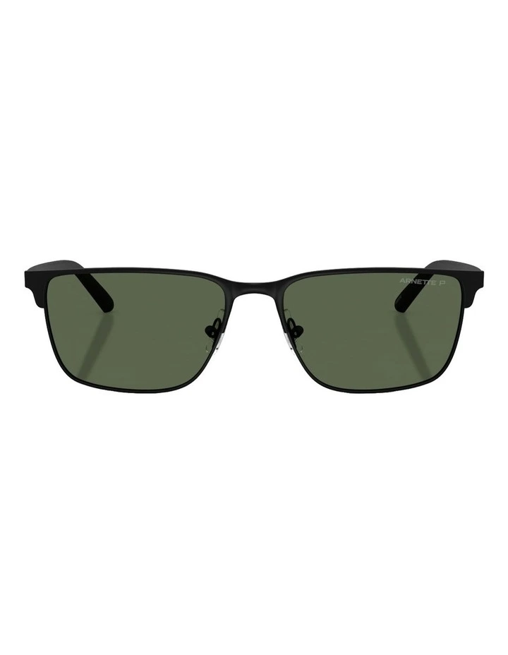 Hampere Metal Polarised Sunglasses in Black image 1