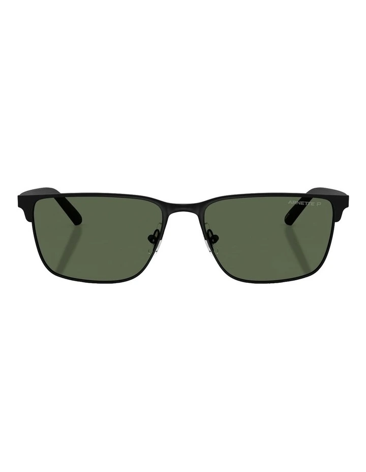 Hampere Metal Polarised Sunglasses in Black image 2