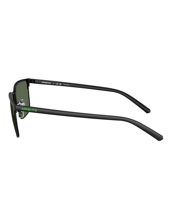 Hampere Metal Polarised Sunglasses in Black image 3