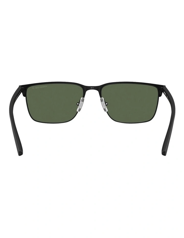 Hampere Metal Polarised Sunglasses in Black image 4