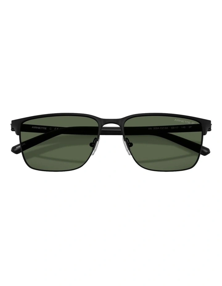 Hampere Metal Polarised Sunglasses in Black image 5
