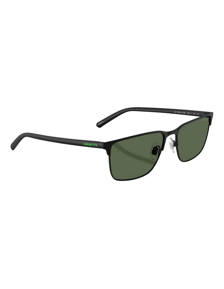 Hampere Metal Polarised Sunglasses in Black image 6