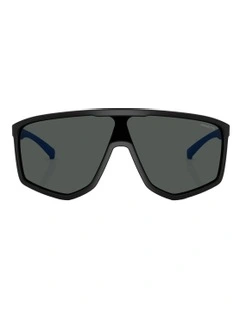 Stripe-M Injected Sunglasses in Black