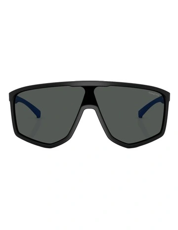 Stripe-M Injected Sunglasses in Black