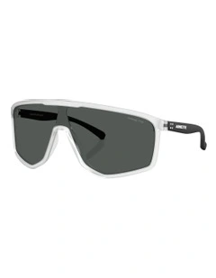 Stripe-M Injected Sunglasses in Clear