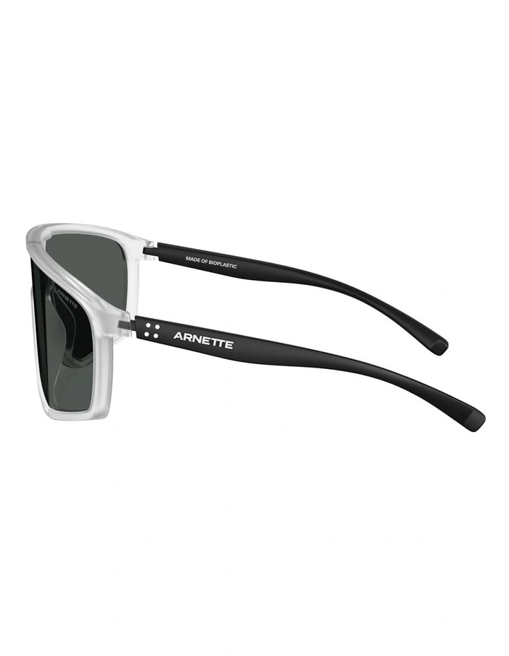 Stripe-M Injected Sunglasses in Clear image 3