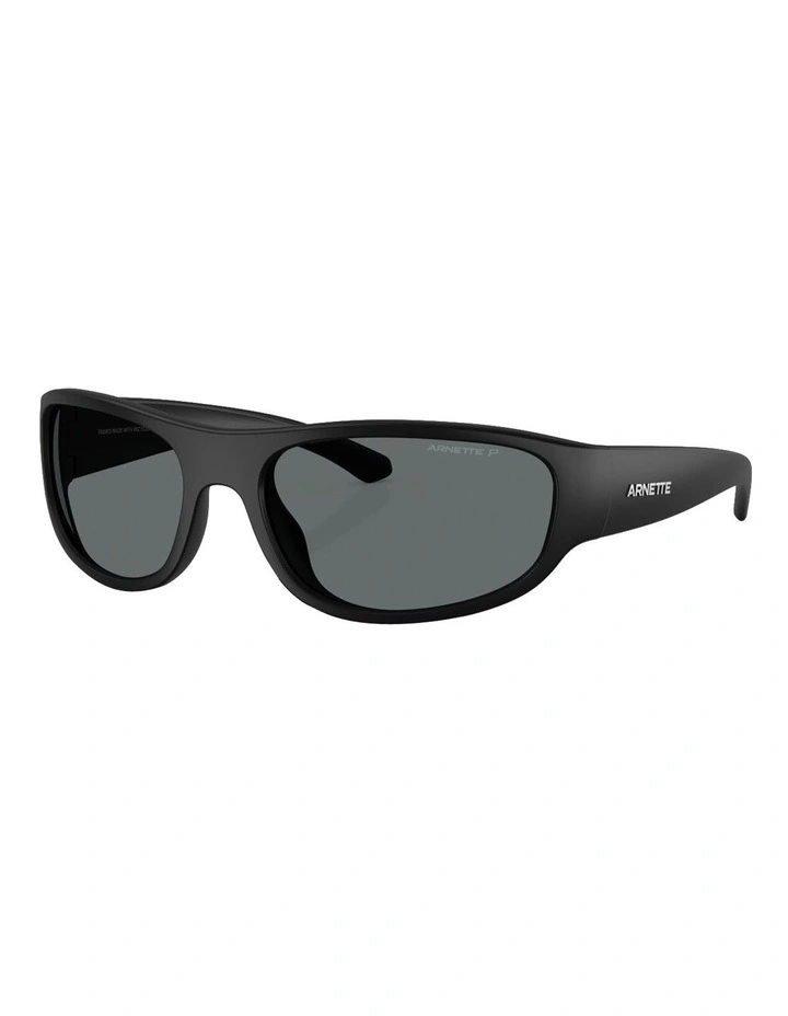 Gondo Injected Polarised Sunglasses in Black image 1