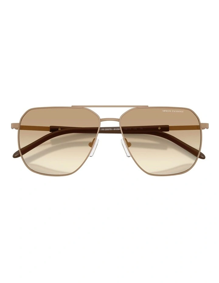 Metal Sunglasses in Beige image 4