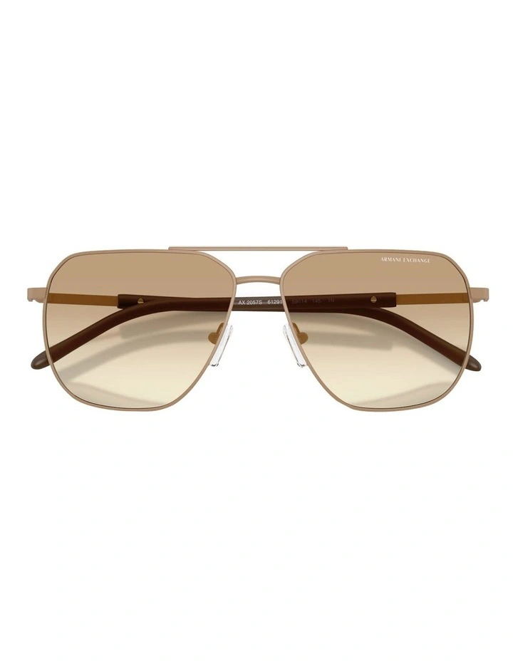 Metal Sunglasses in Beige image 5
