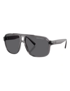 Injected Polarised Sunglasses in Grey