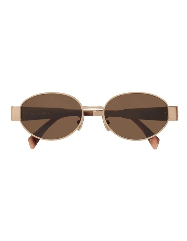Triomphe Metal Sunglasses CL40235U in Gold image 4