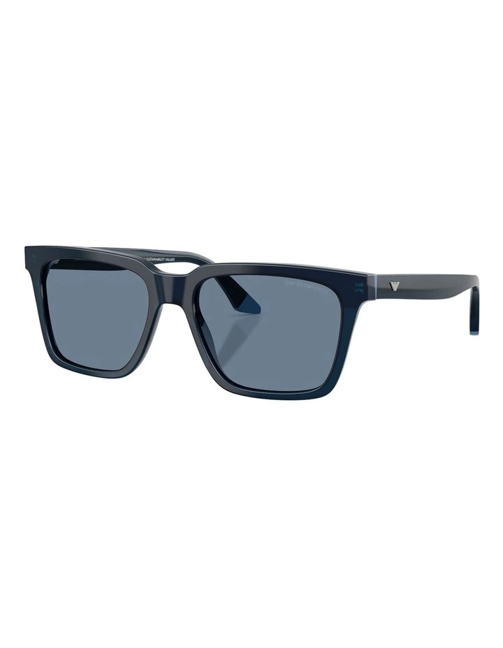 Acetate Polarised Sunglasses in Blue image 1