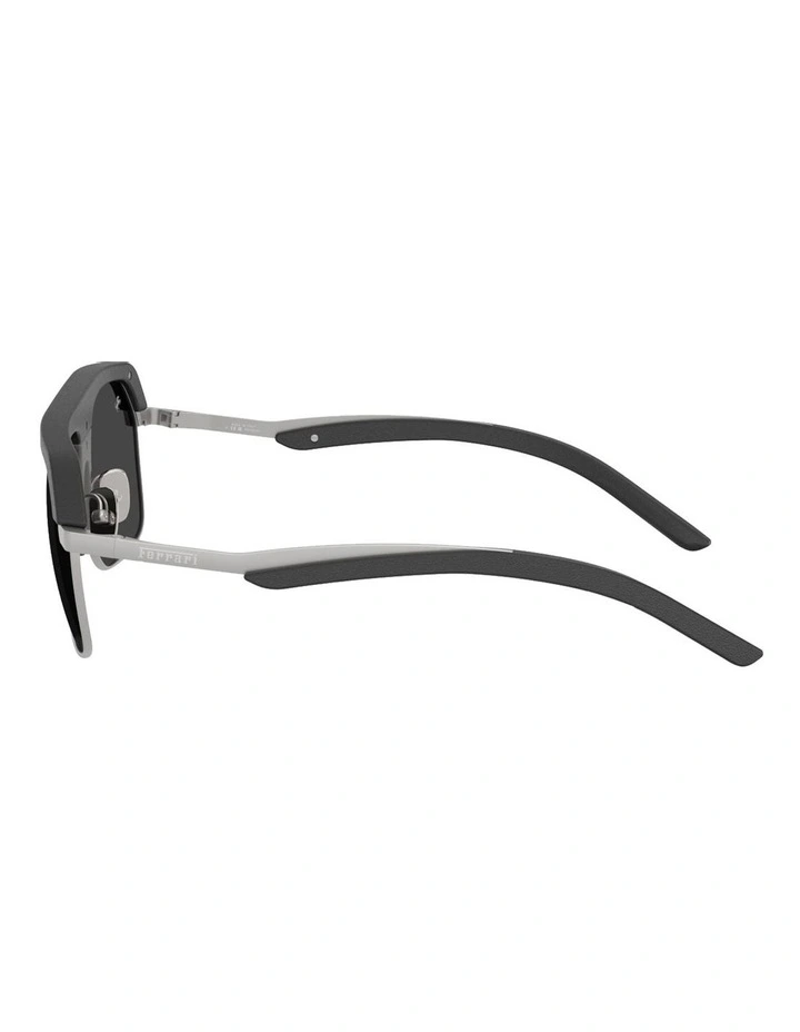 Metal Polarised Sunglasses in Black image 3