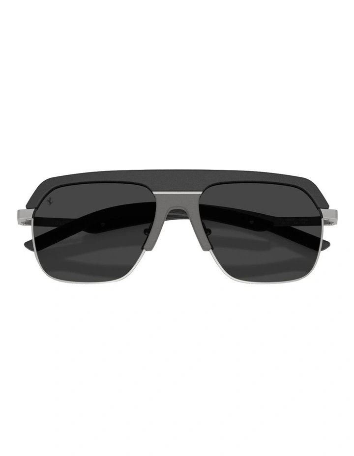 Metal Polarised Sunglasses in Black image 4