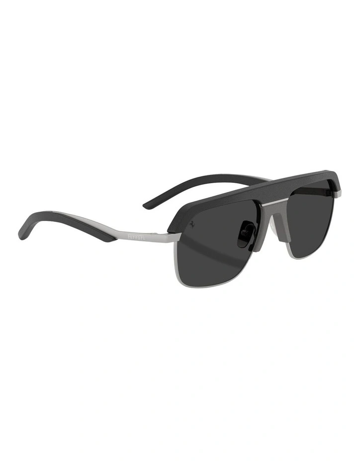 Metal Polarised Sunglasses in Black image 5