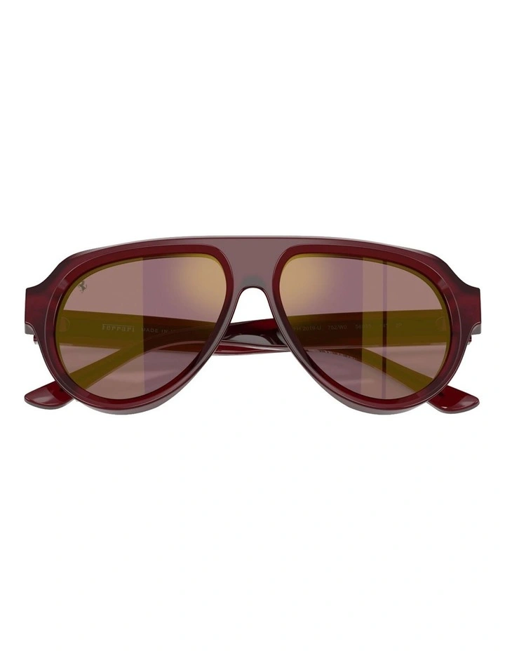 Acetate Polarised Sunglasses in Red image 3