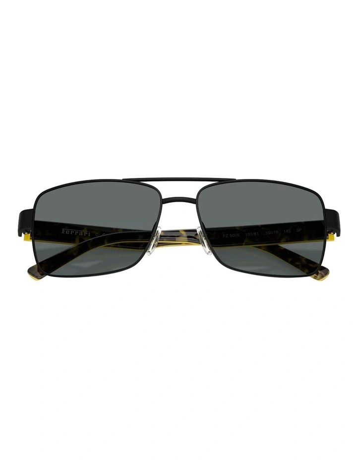 Metal Polarised Sunglasses in Black image 5