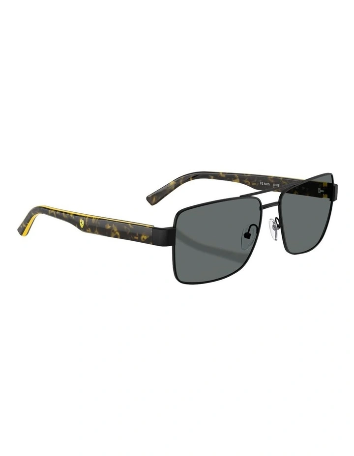 Metal Polarised Sunglasses in Black image 6